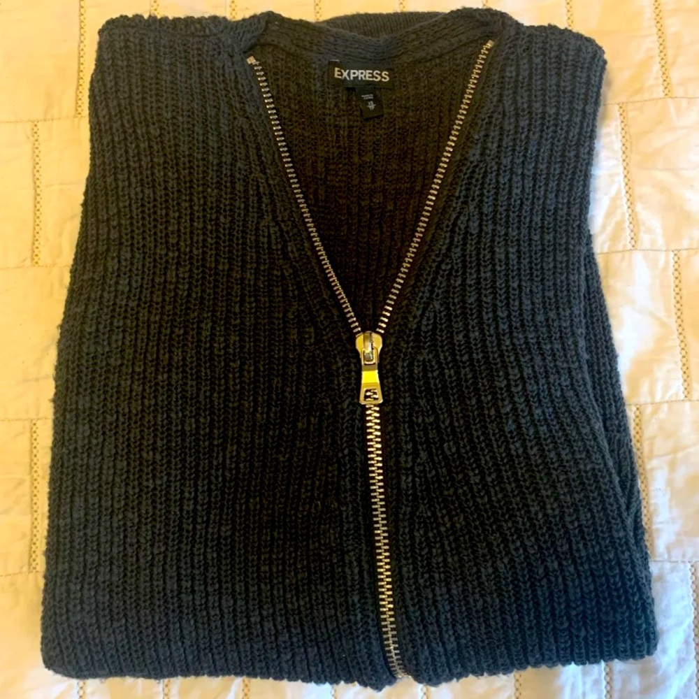 Gray express sweater